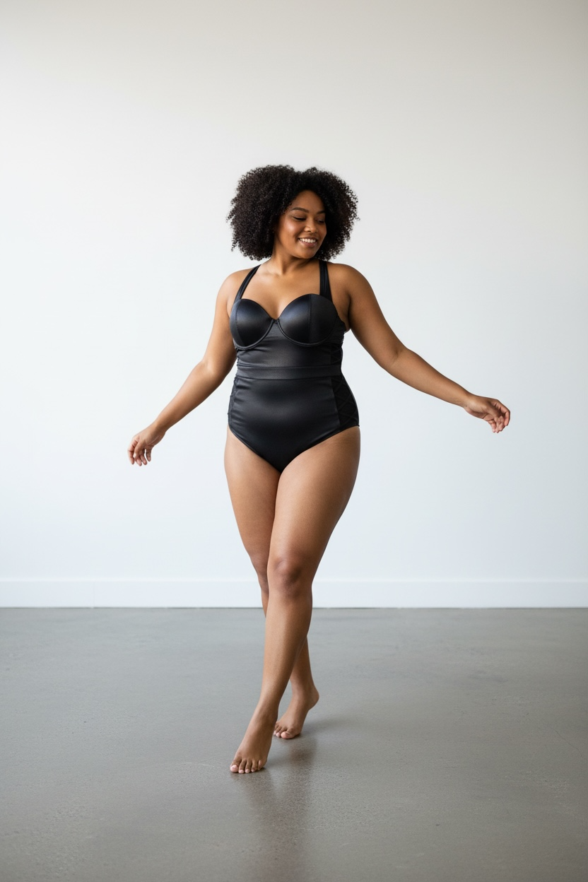 Torrid Black Ruched Strappy Underwire One-Piece Swimsuit - Size 2 DD/F