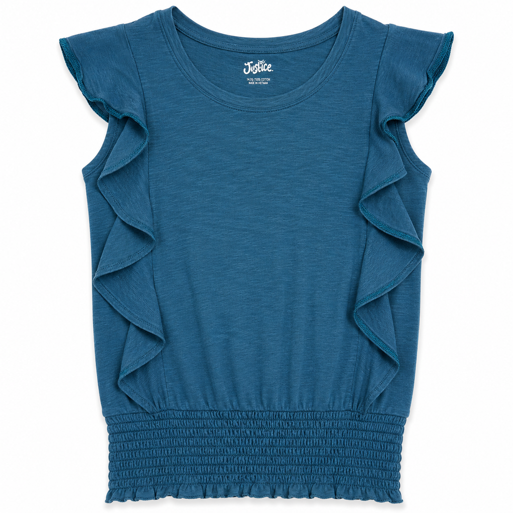 Justice Ruffle Sleeve Top