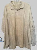 Oatmeal Collared Long-Sleeve Knit Pullover