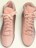 Melissa Fluffy Blush Pink Platform Sneaker Boots