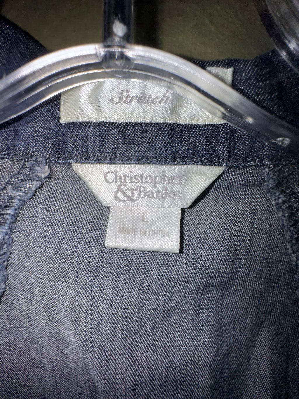 Christopher & Banks Blue Stretch Denim Jacket