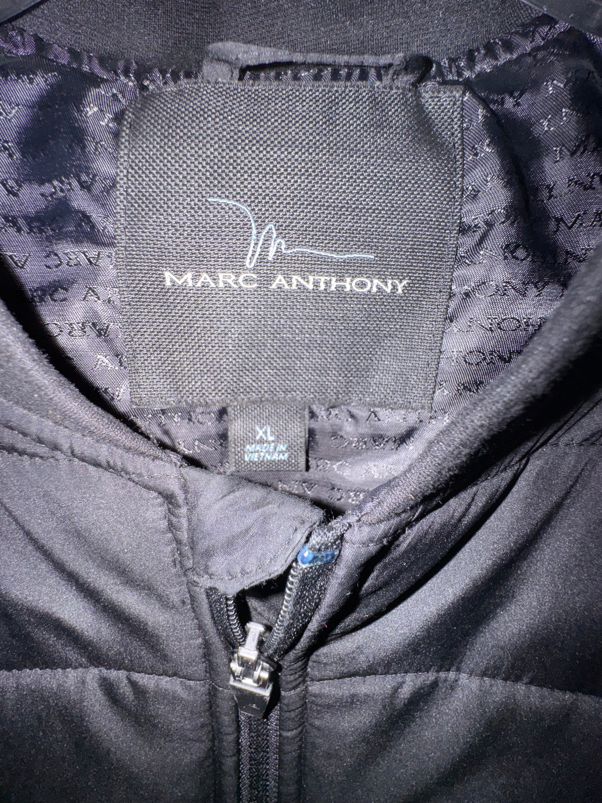 Marc Anthony Black Quilted Full-Zip Puffer Vest