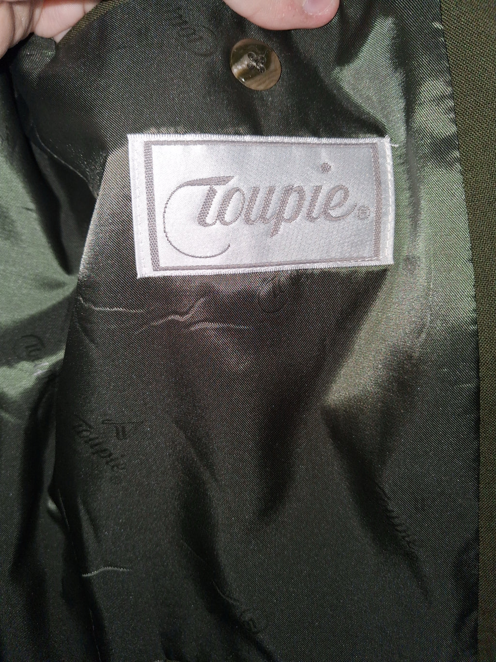 Vintage Toupie Olive Green 2-Button Sport Coat / Blazer
