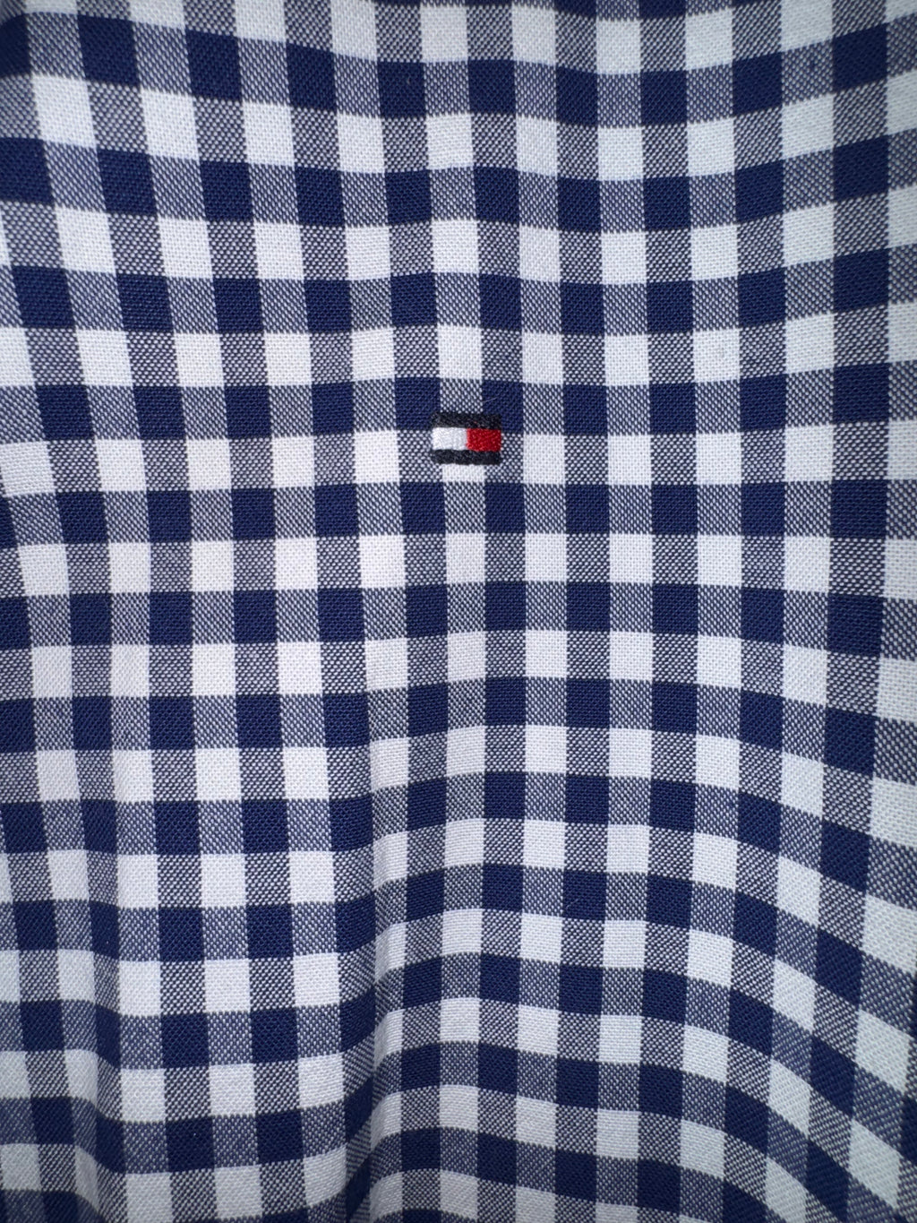 Tommy Hilfiger Navy Gingham Stretch Shirt
