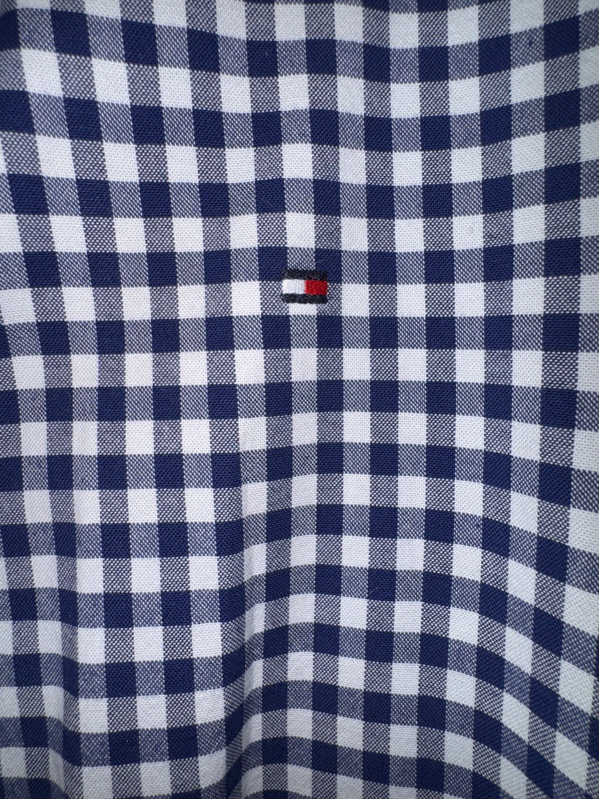 Tommy Hilfiger Navy Gingham Stretch Shirt