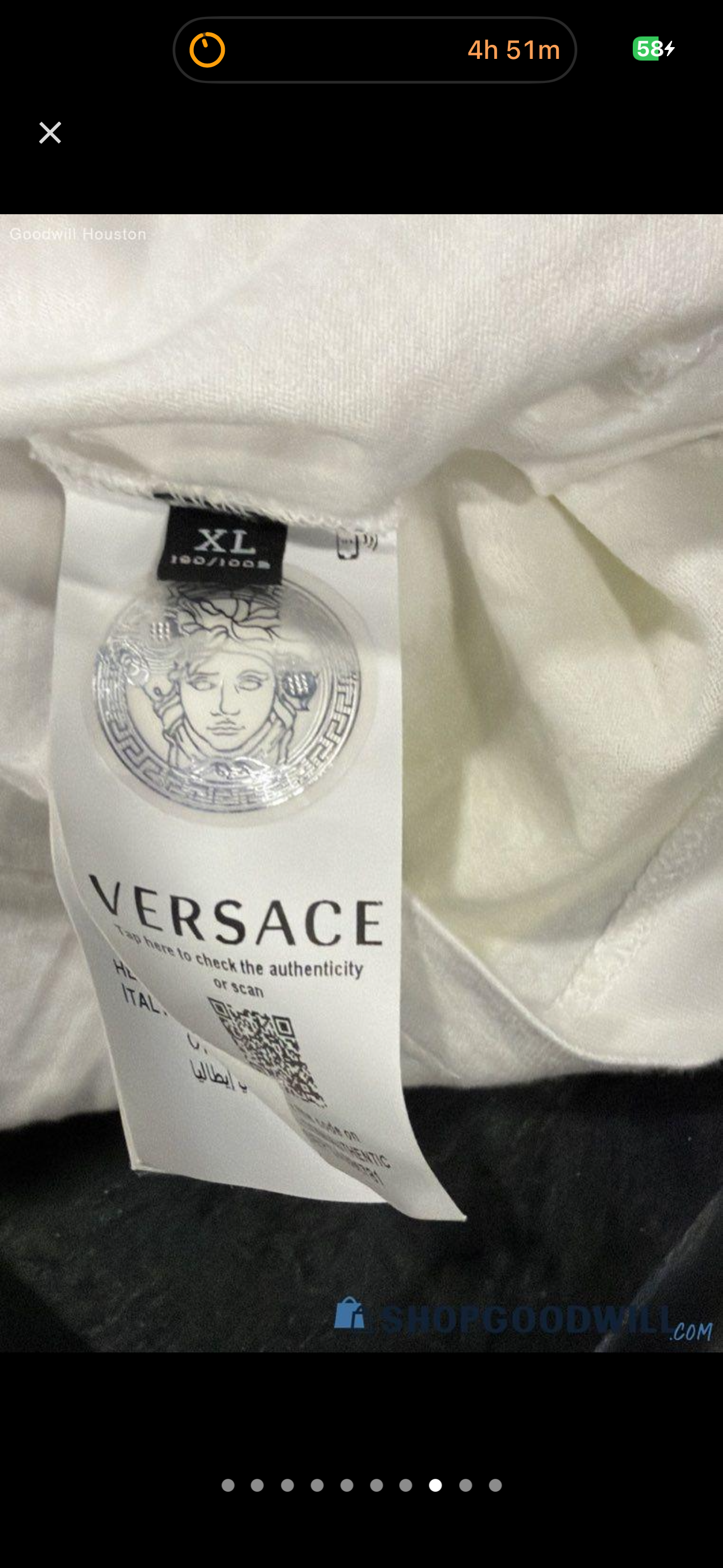 Versace Gold Plaque Logo T-Shirt