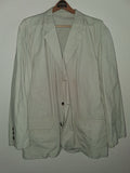 Sonoma Life + Style Cream Fine Stripe Cotton Blazer