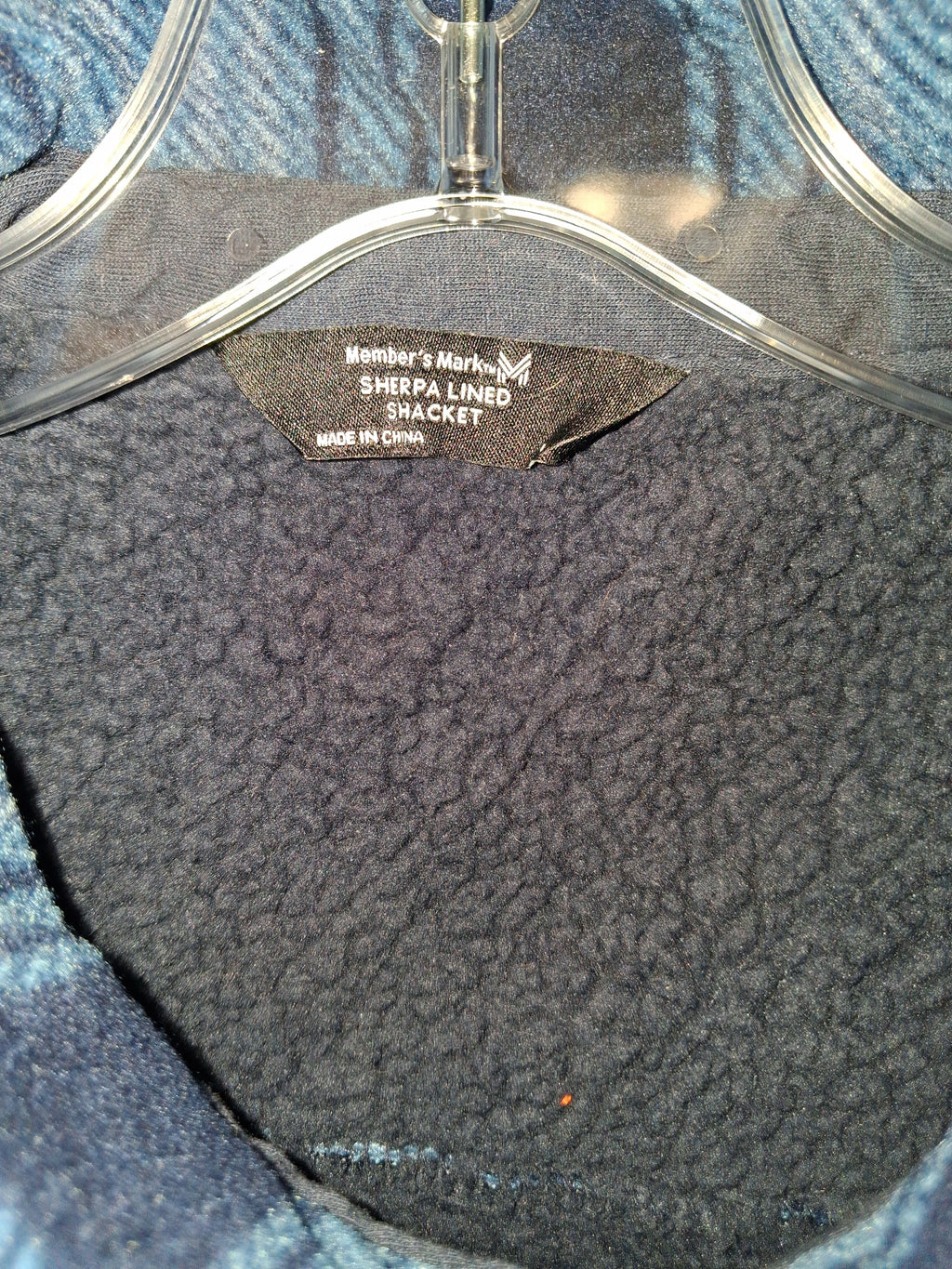 Member's Mark Blue Plaid Sherpa-Lined Shacket