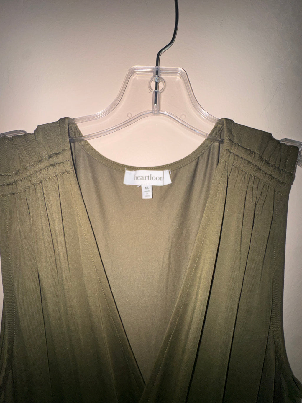 Heartloom Olive Green Wrap-Front Sleeveless Jumpsuit