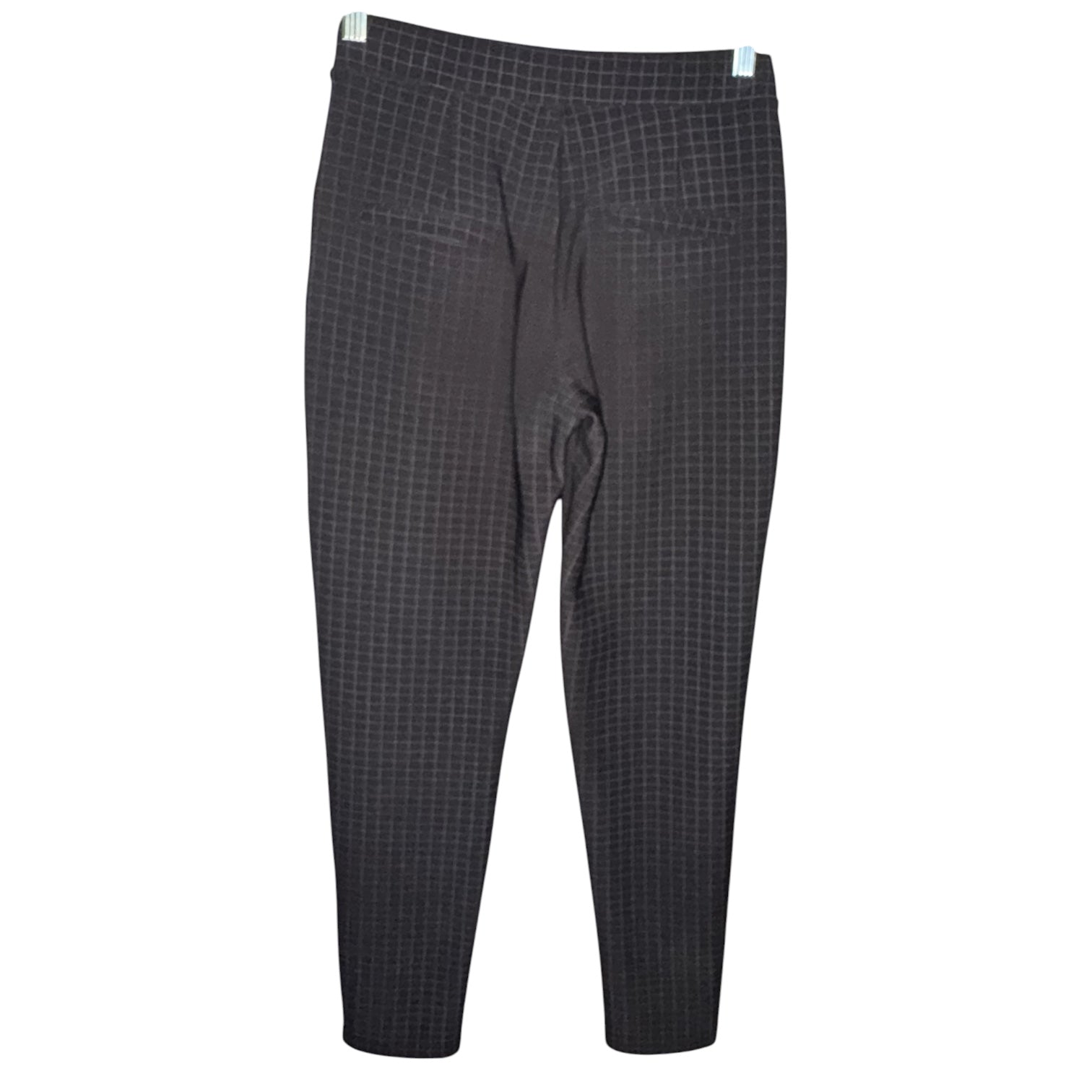 Maze Collection Black Windowpane Plaid Trousers
