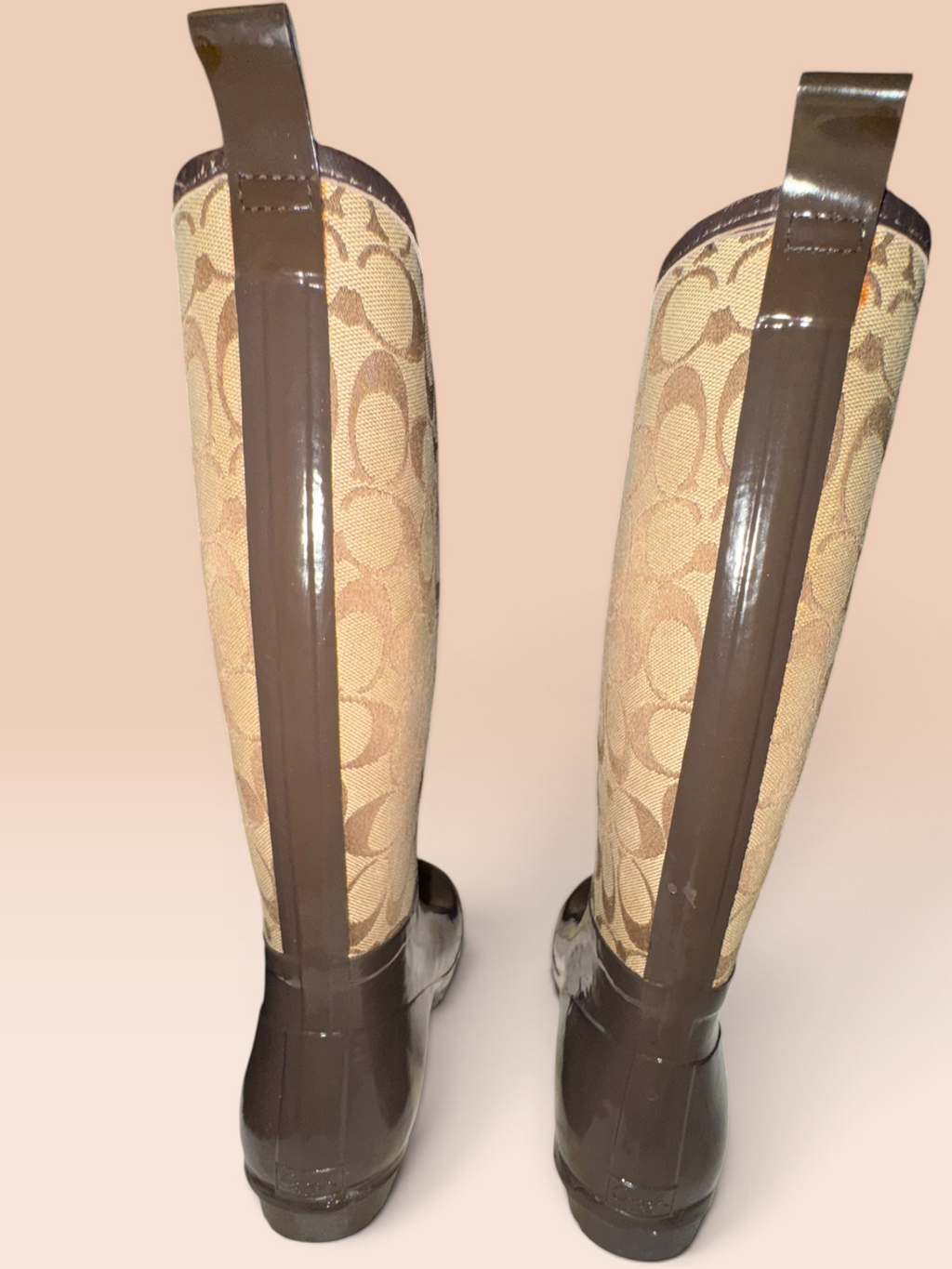 Coach Signature C Tall Rain Boots