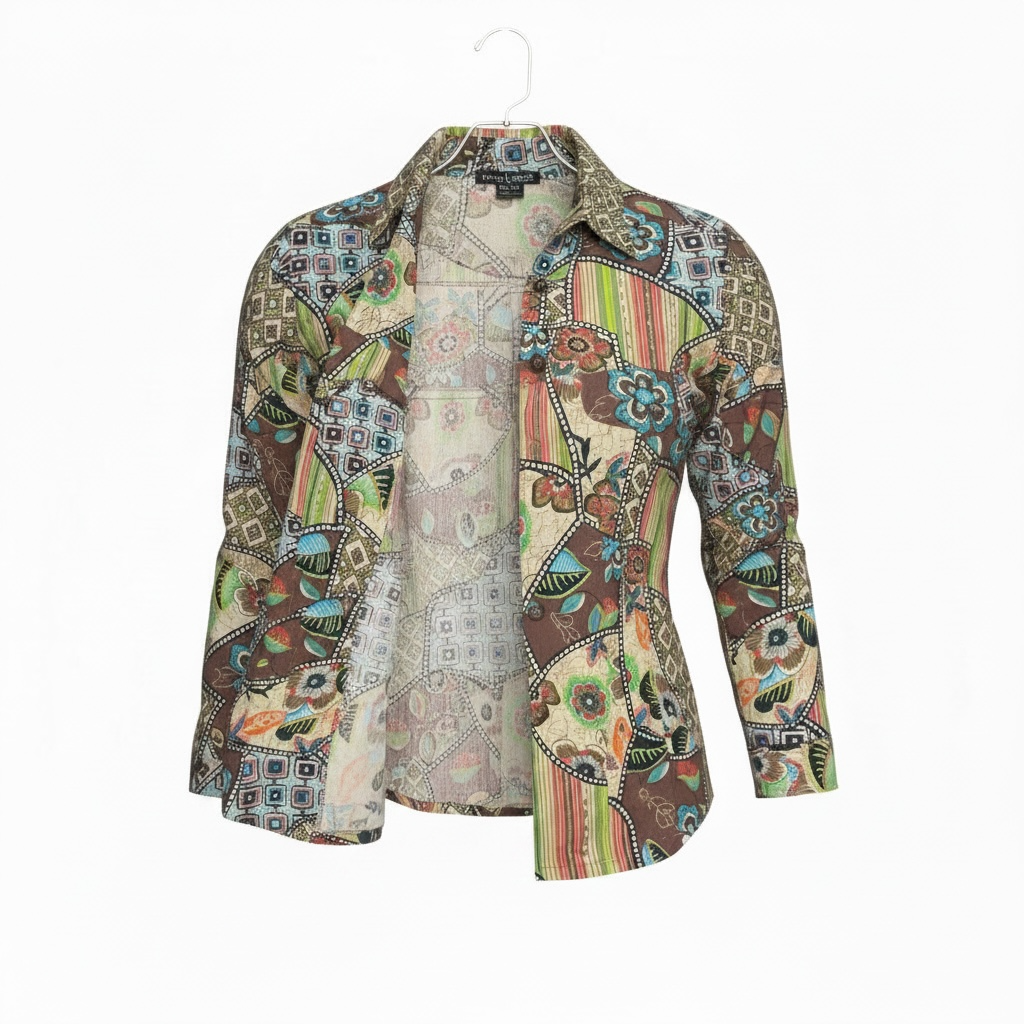 Gawdy Couture Colorful Patchwork Cotton Jacket