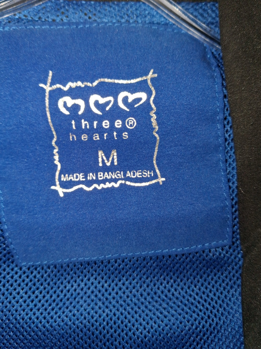 Three Hearts Blue Colorblock Windbreaker