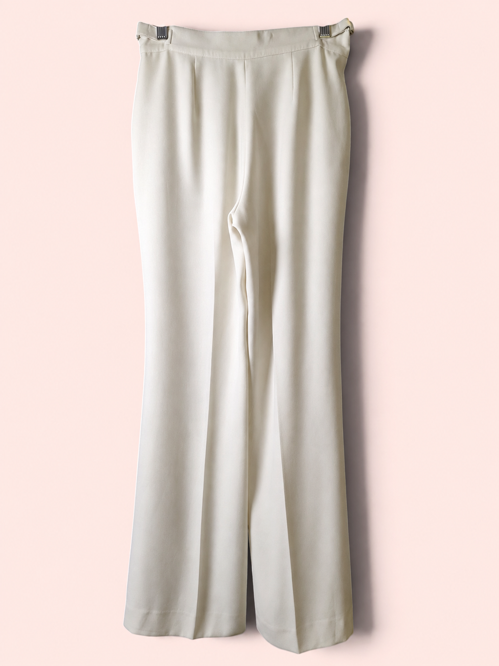 Emporio Armani Ivory Wide-Leg Trousers