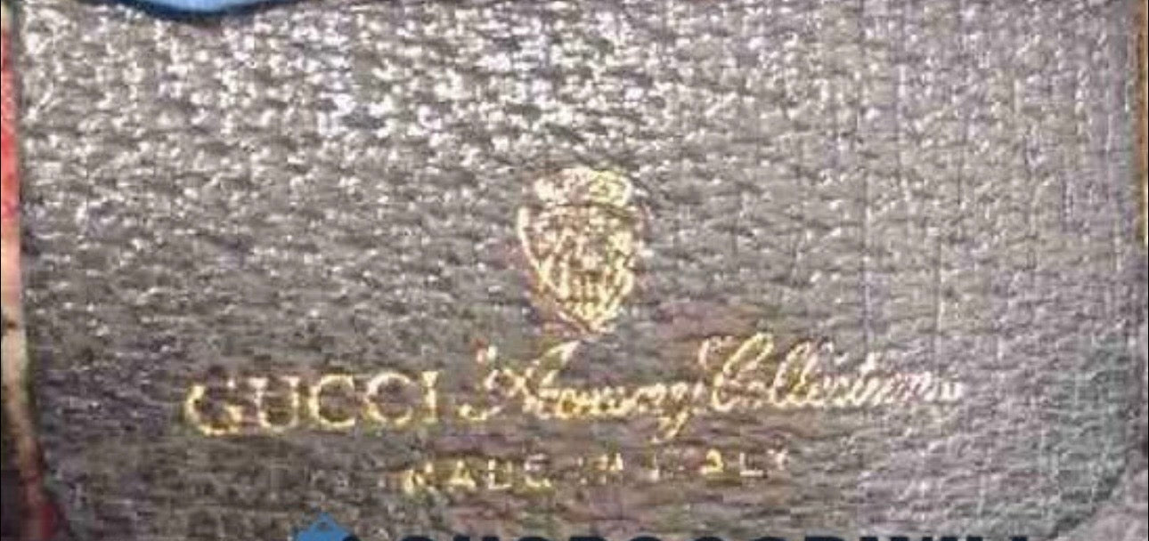 True Vintage 1970s Gucci GG Supreme Navy Blue Web Boston Bag Satchel w/ COA