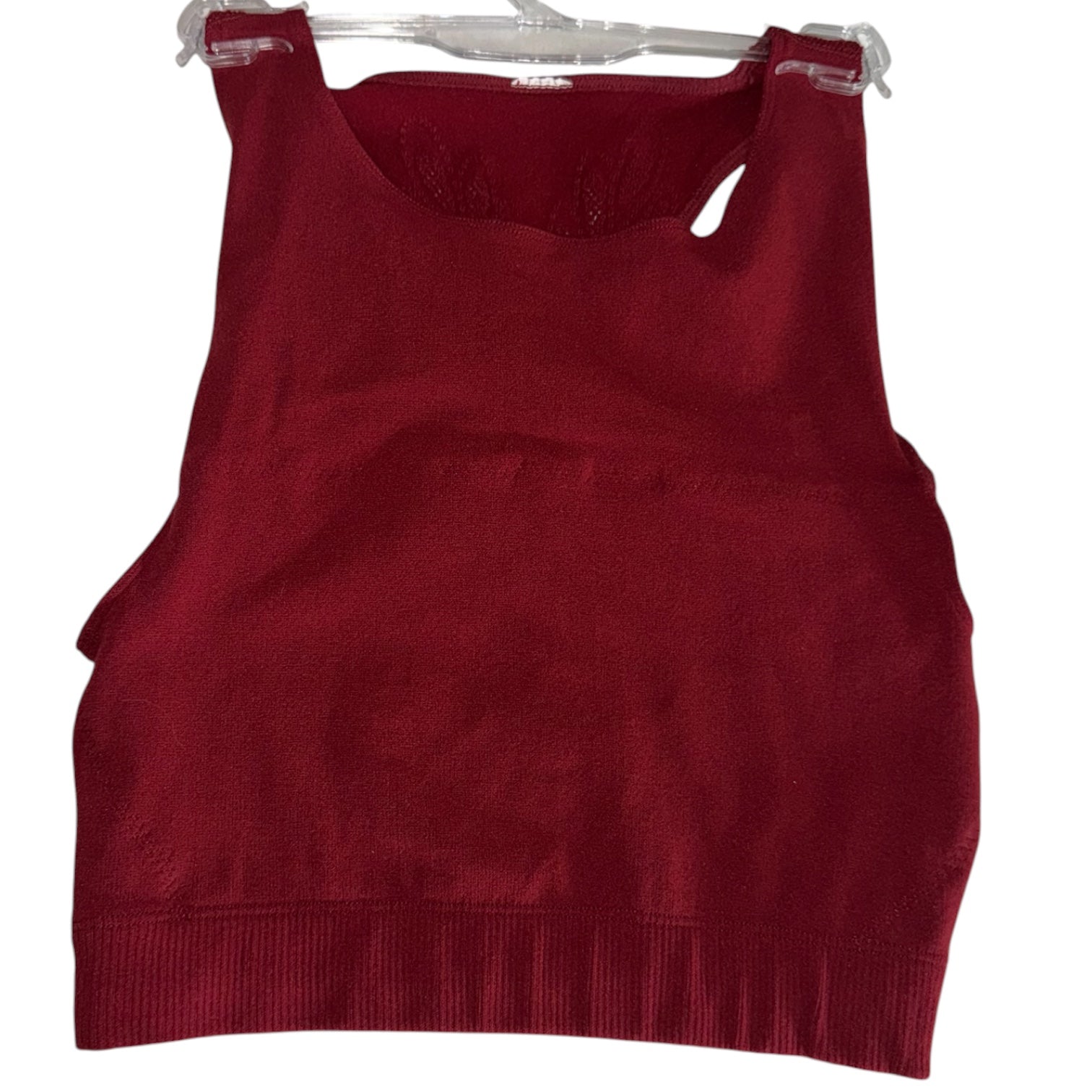 Red Seamless Racerback Crop Tank