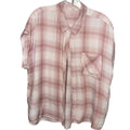 COMO VINTAGE Blush Plaid Button-Up Shirt