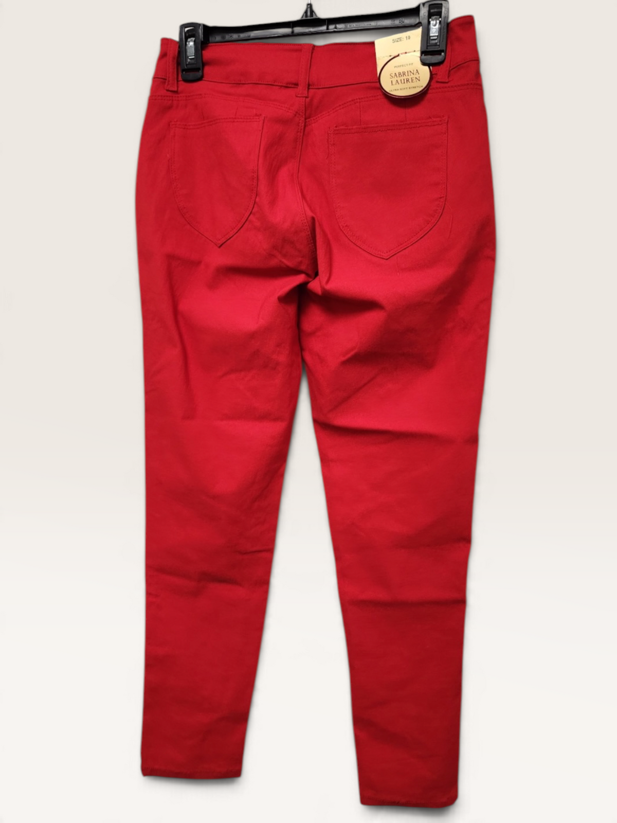 Sabrina Lauren Red Stretch Pants