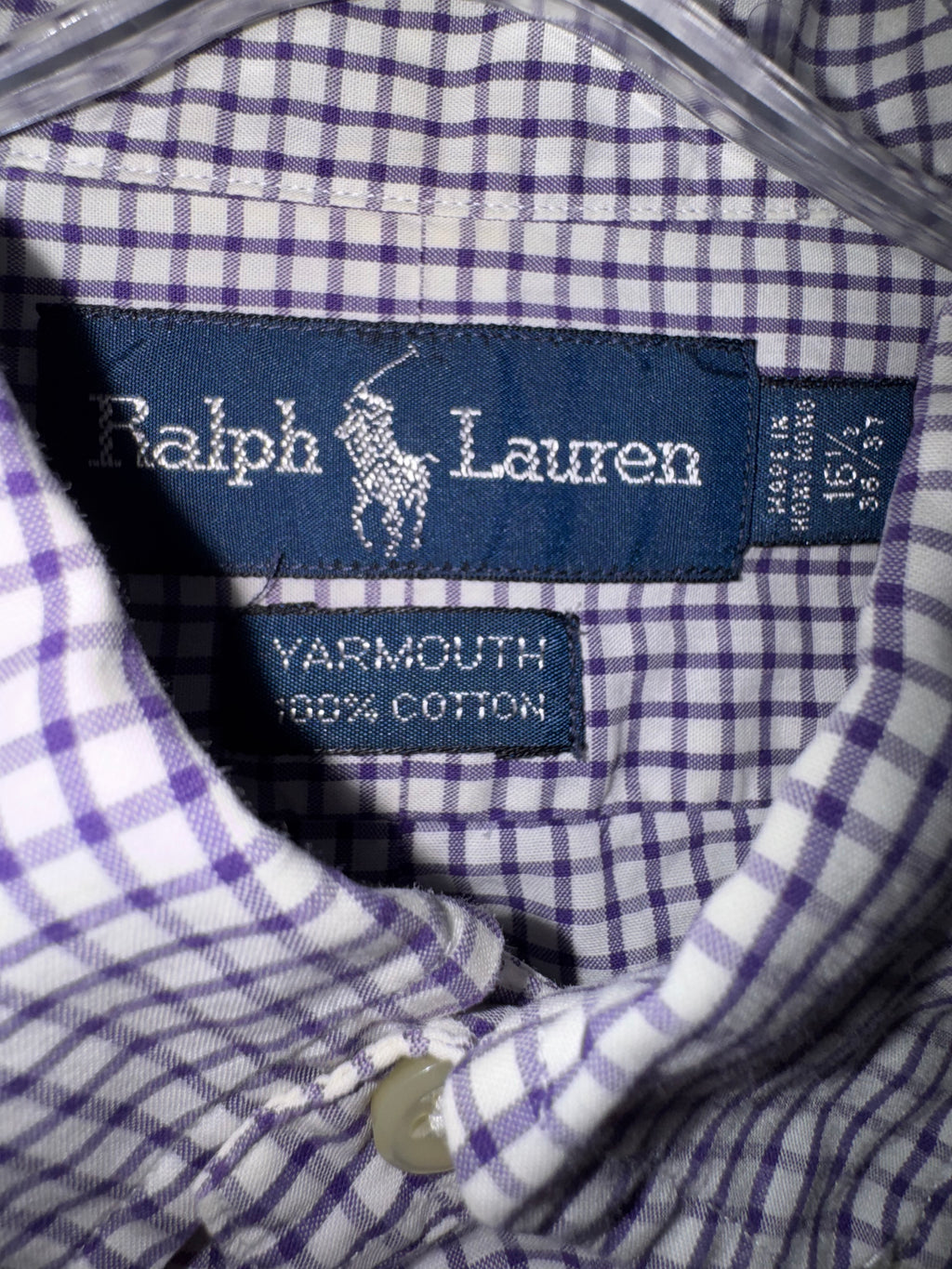 Ralph Lauren Yarmouth Purple Check Cotton Shirt