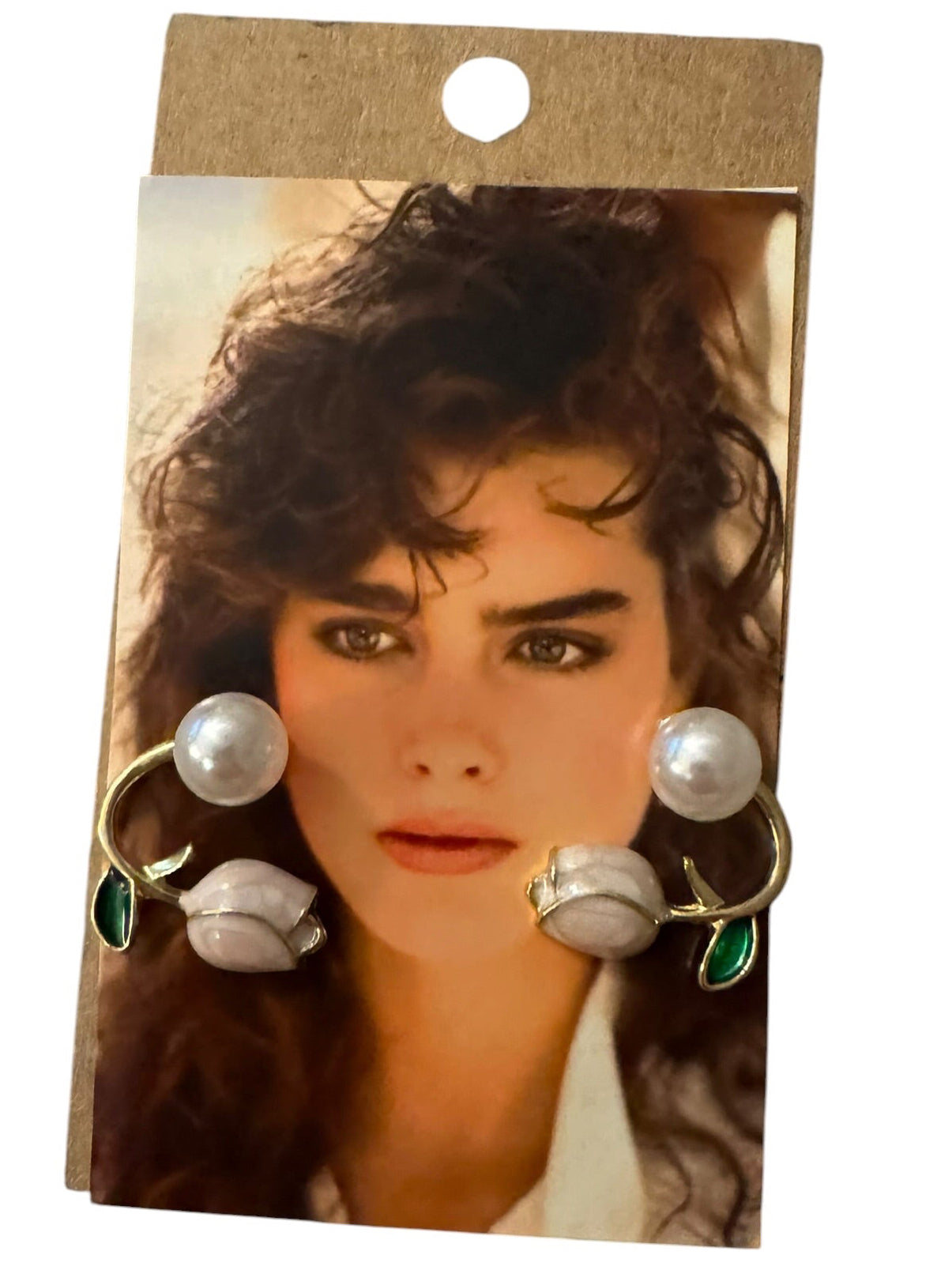 Pearl & Rose Wrap Earrings