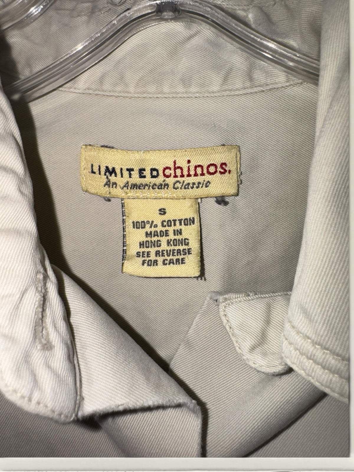 Limited Chinos Cream Cotton Button-Front Shirt