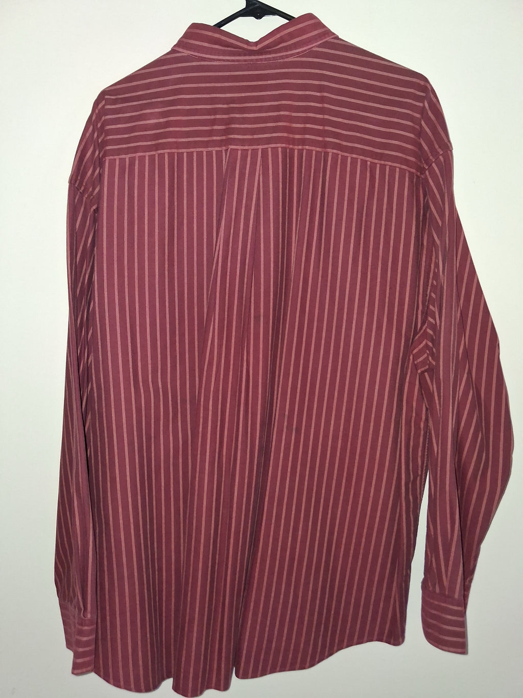 St. John’s Bay Burgundy Striped Oxford Shirt