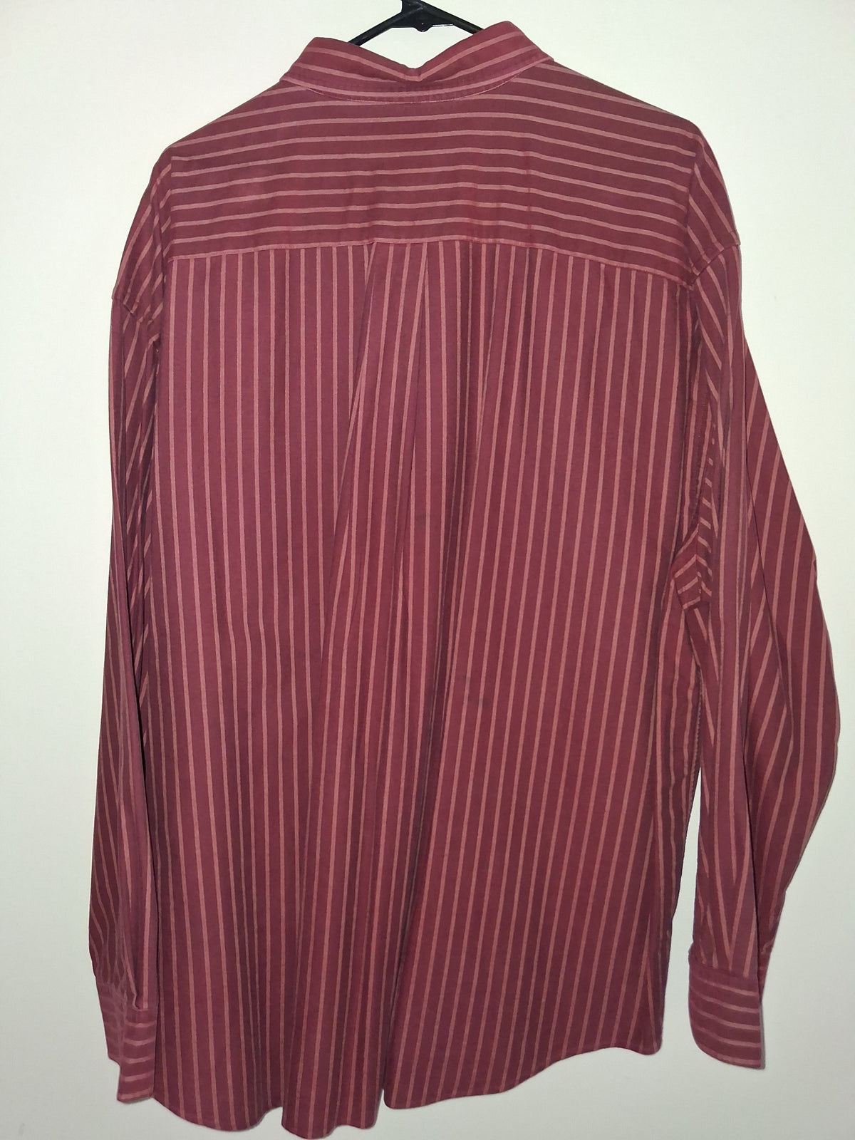 St. John’s Bay Burgundy Striped Oxford Shirt