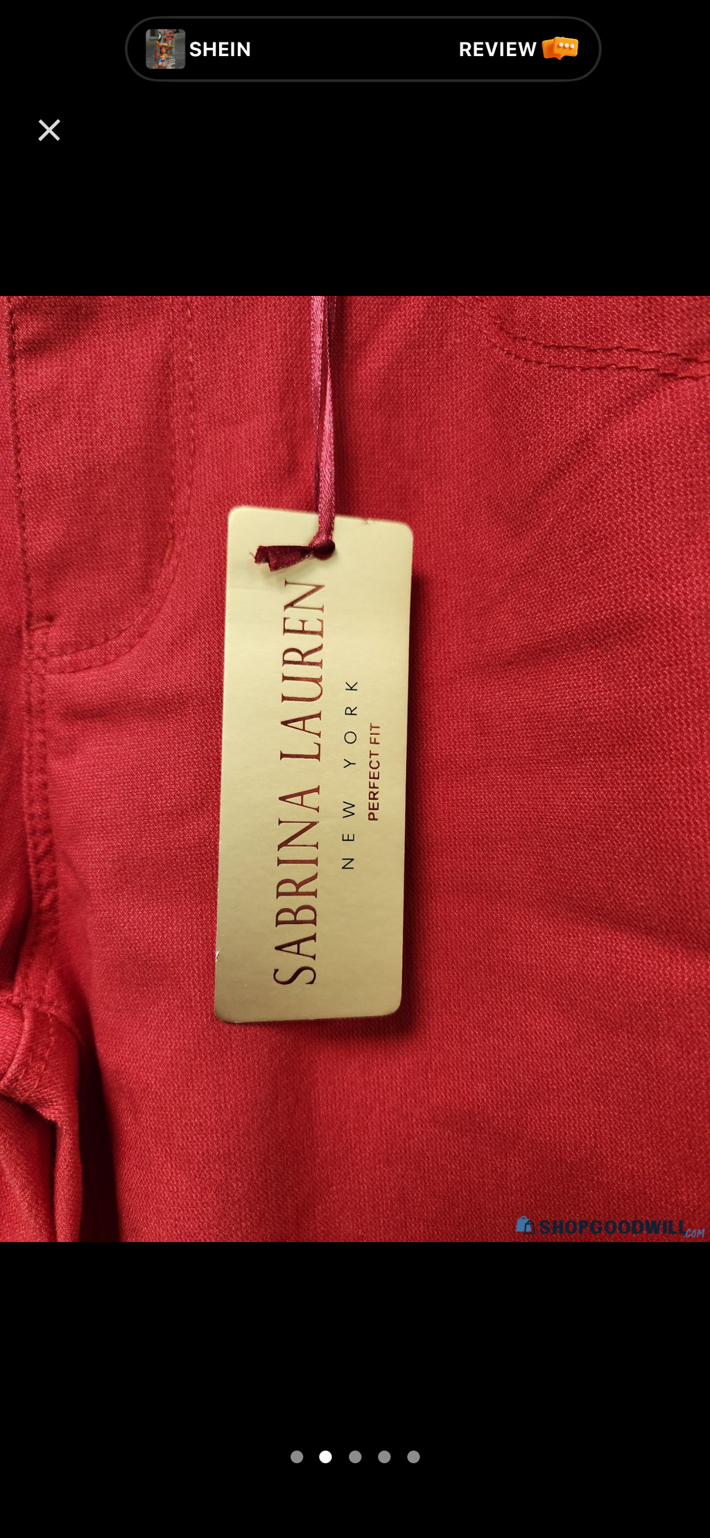 Sabrina Lauren Red Stretch Pants