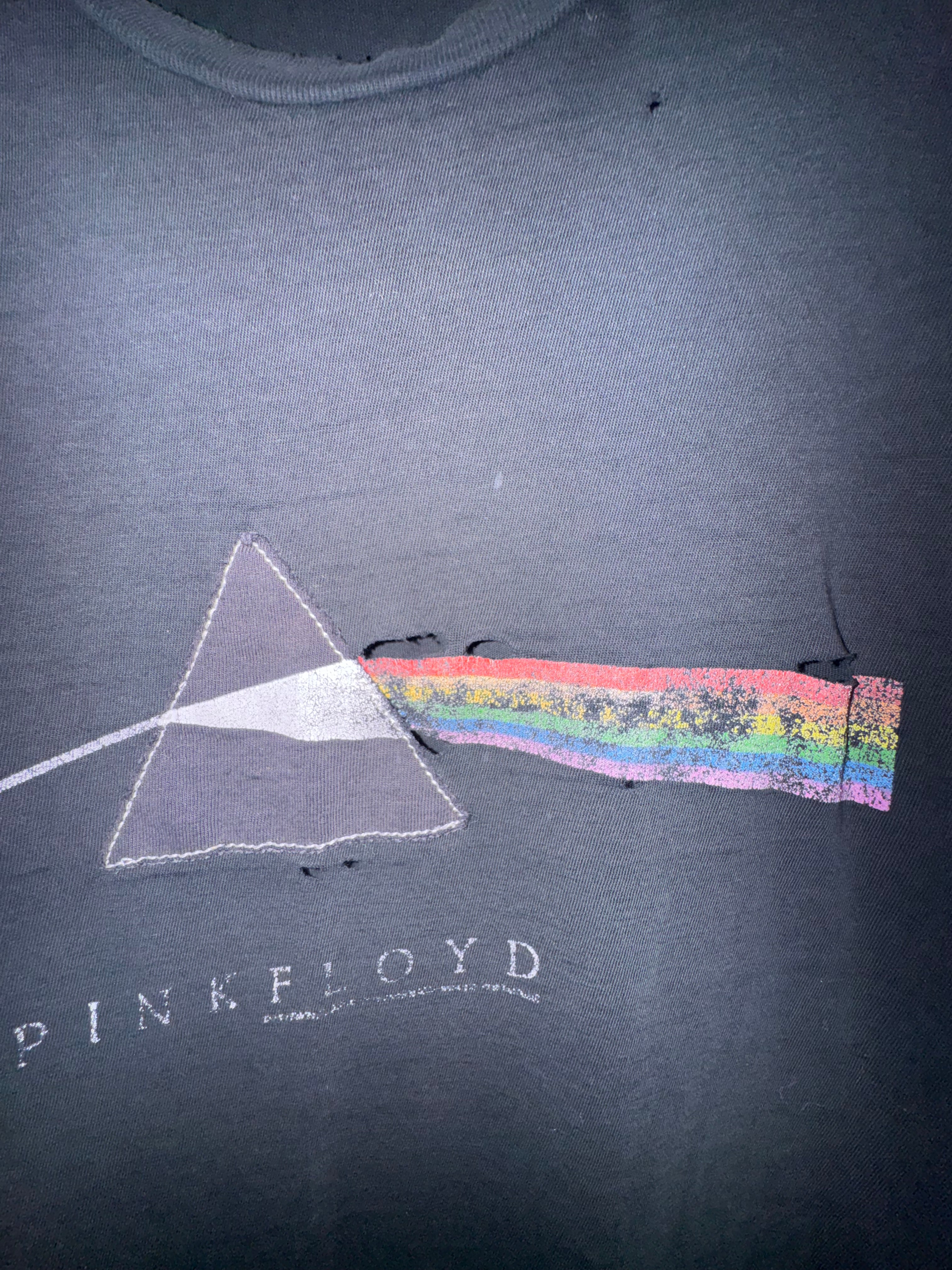 Pink Floyd Dark Side of the Moon Distressed Black Tee