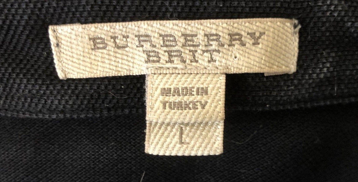 Burberry Brit Black Nova Check Collar Polo