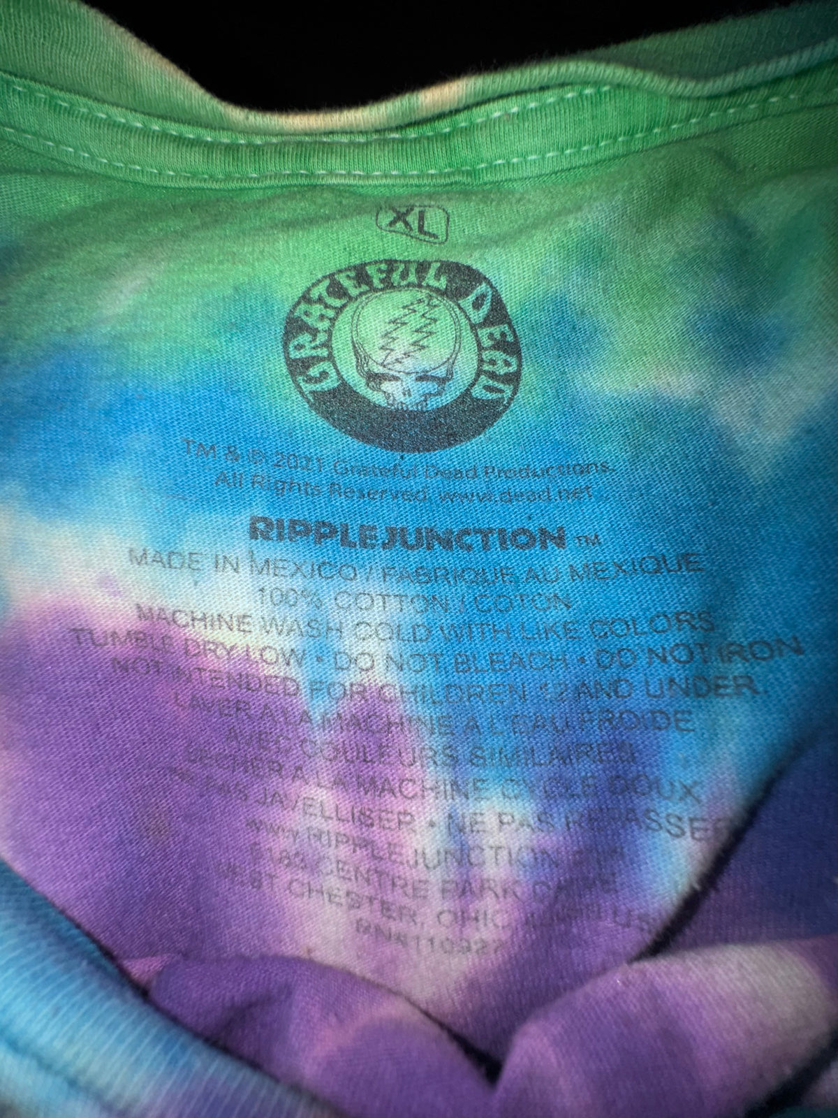 Grateful Dead Bertha Skeleton Tie-Dye T-Shirt