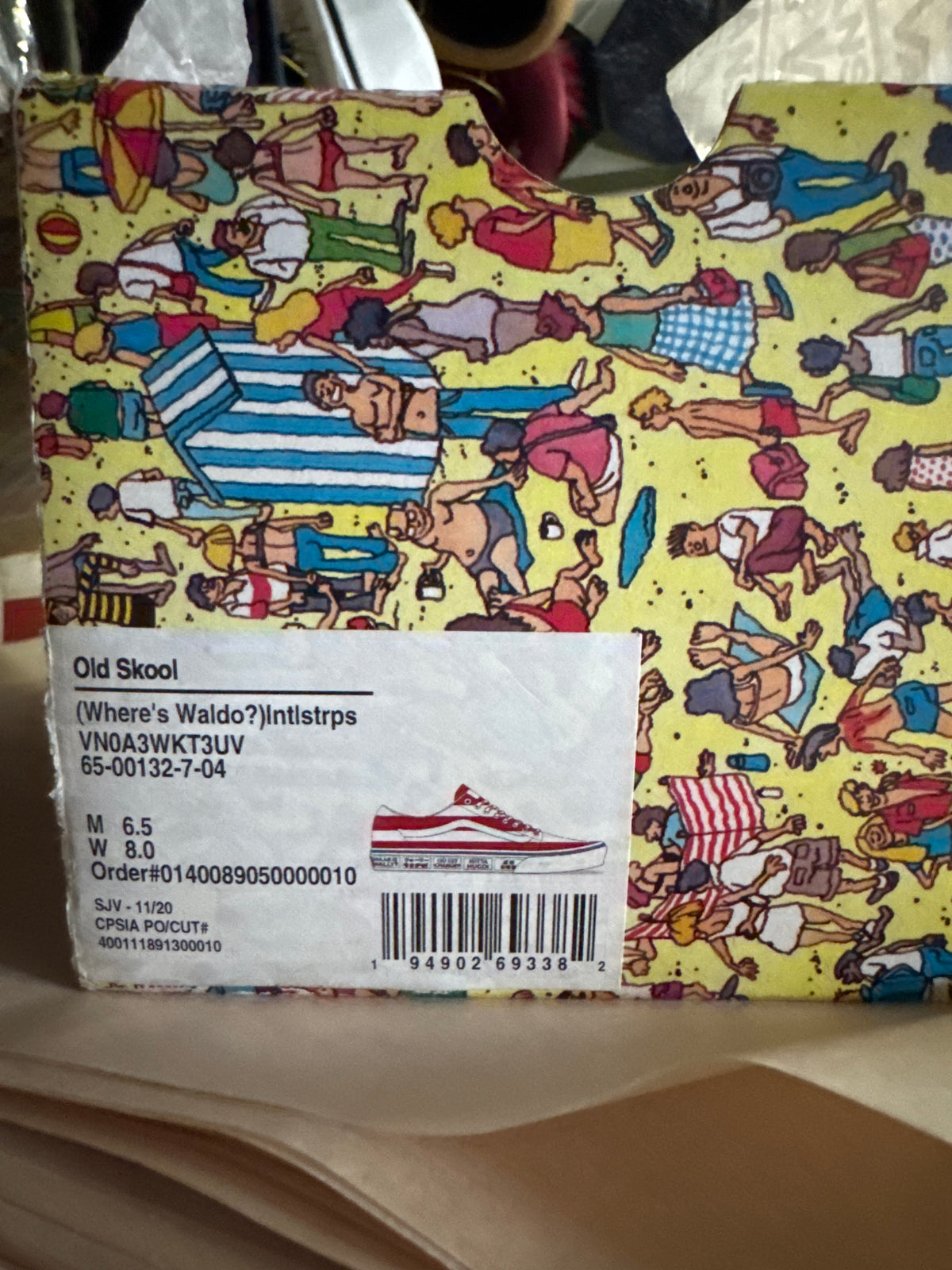 Limited Addition Vans x Where’s Waldo? Old Skool “International Stripes” Sneakers with Box