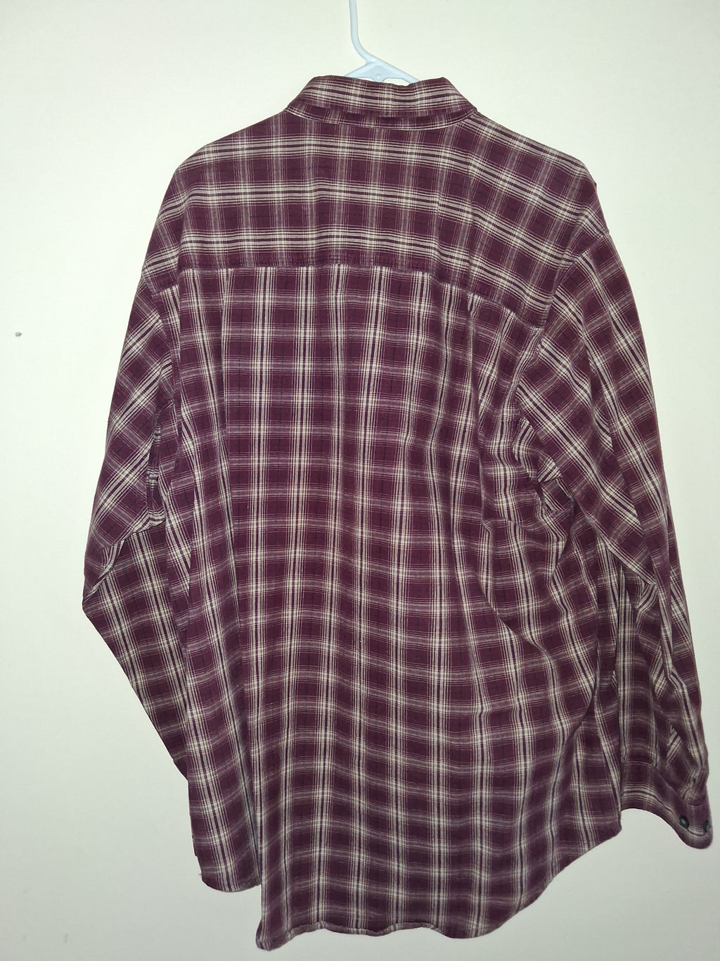 Wrangler Riggs Workwear Burgundy & Cream Plaid Shirt