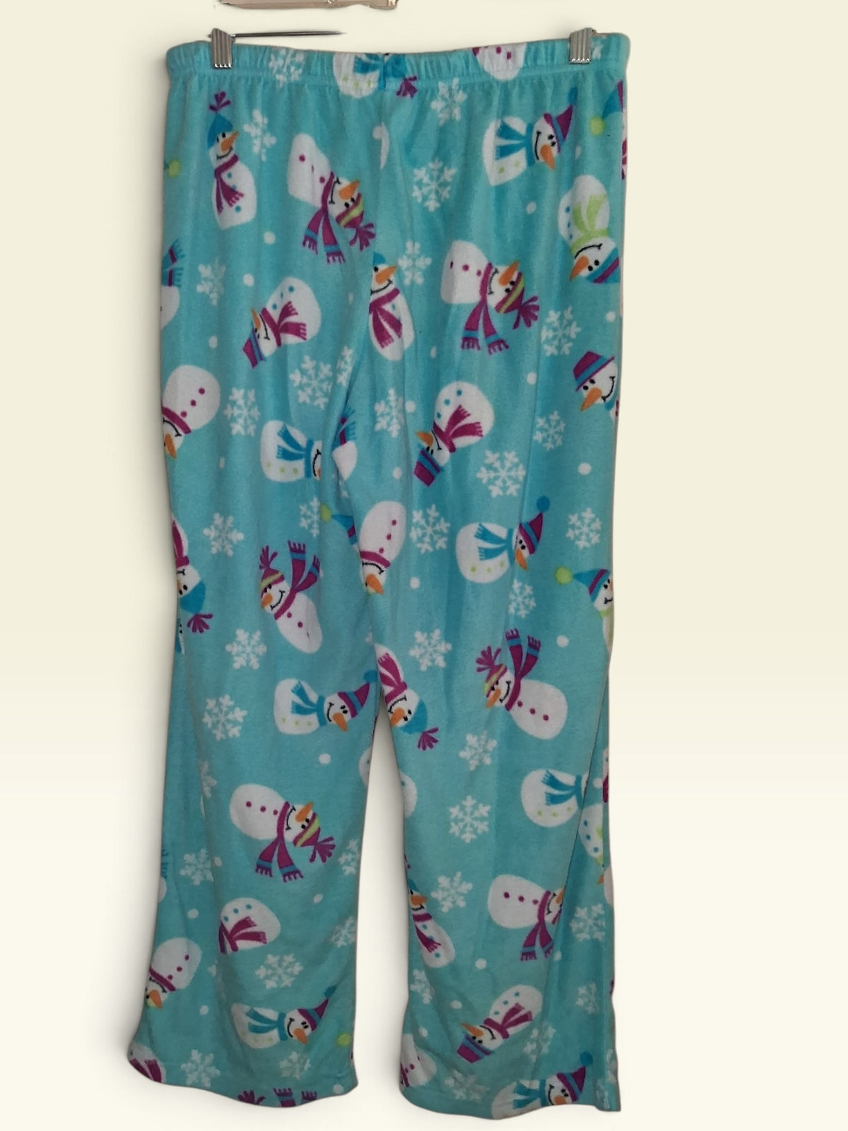 West Loop Aqua Snowman Fleece Pajama Pants