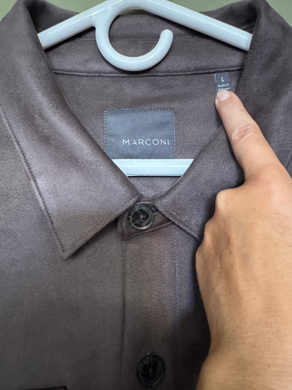 Marconi Brown Suede-Look Shirt Jacket