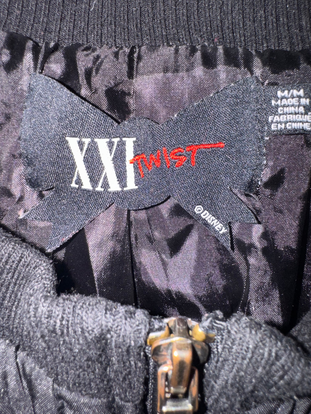 XXI Twist Black Textured Bomber Jacket