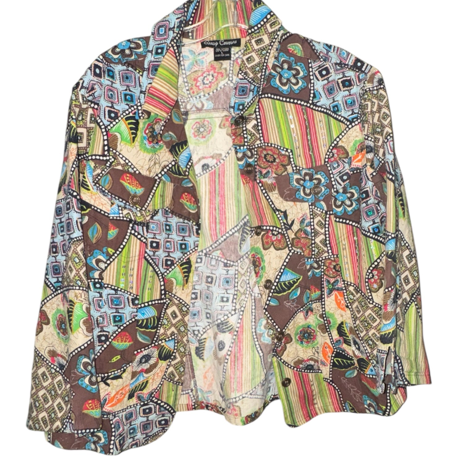 Gawdy Couture Colorful Patchwork Cotton Jacket