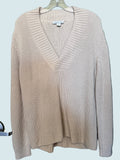 Coldwater Creek Oatmeal Chunky V-Neck Sweater