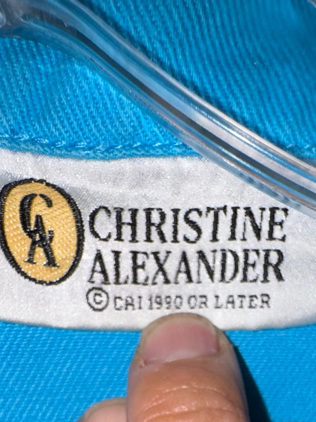 Christine Alexander Turquoise Denim Jacket