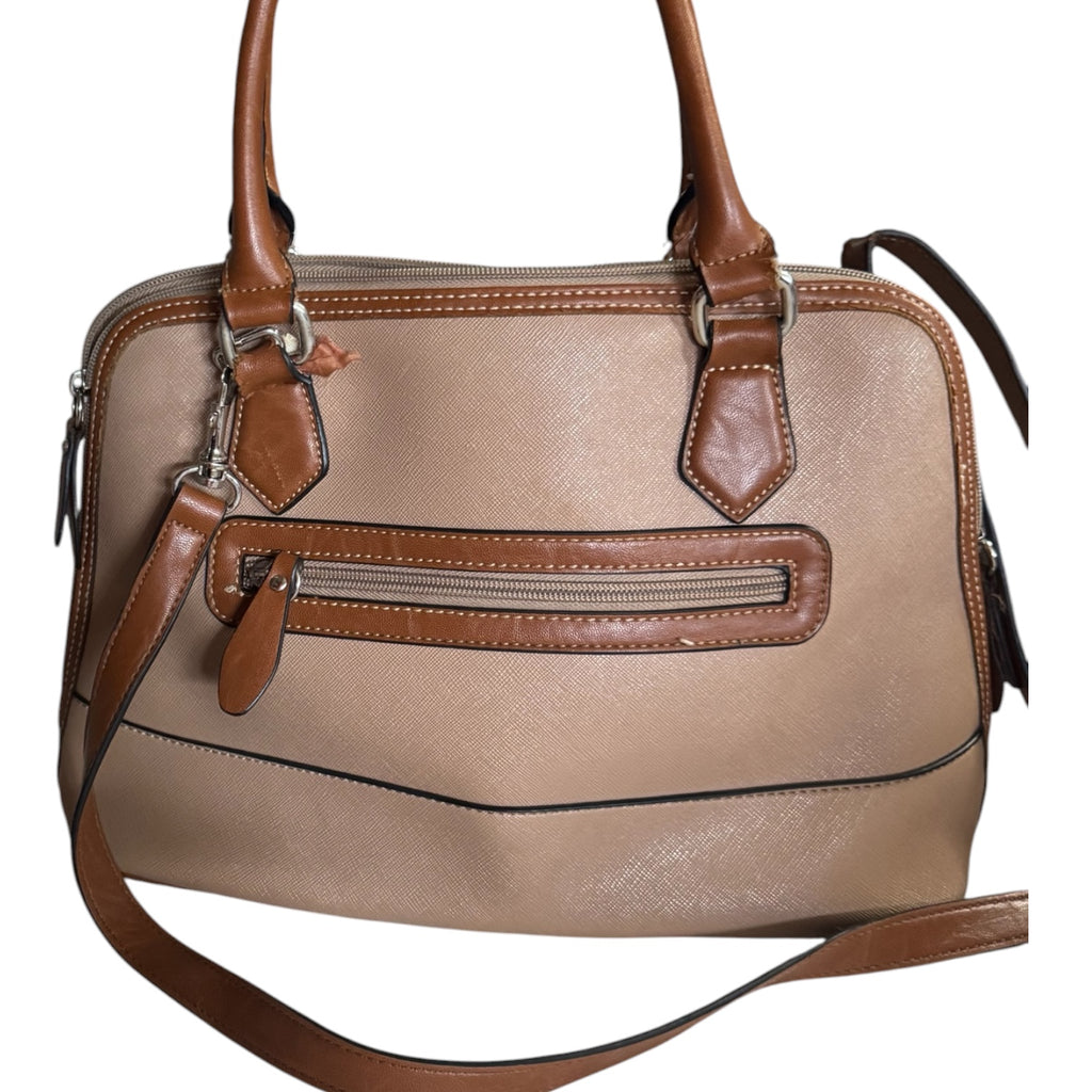 Giani Bernini Taupe Dome Satchel Crossbody Bag