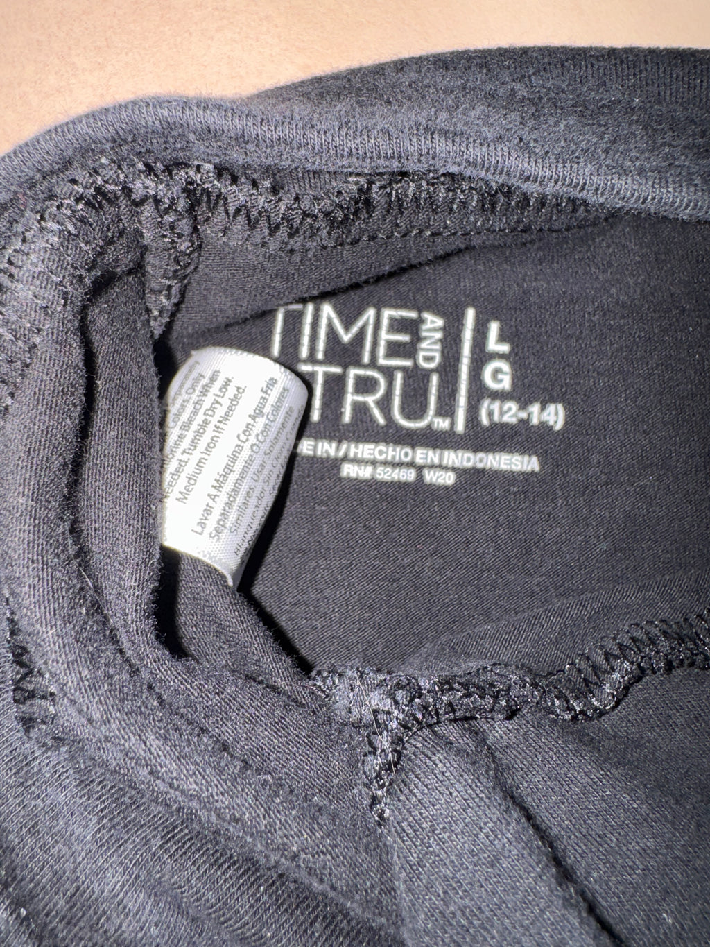 Time and Tru Black High-Rise Leggings