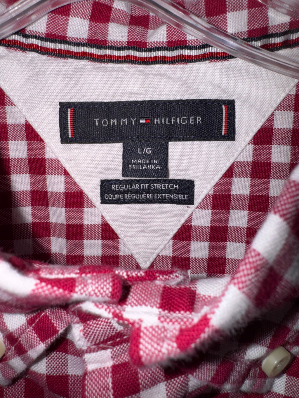 Tommy Hilfiger Red Gingham Short-Sleeve Shirt