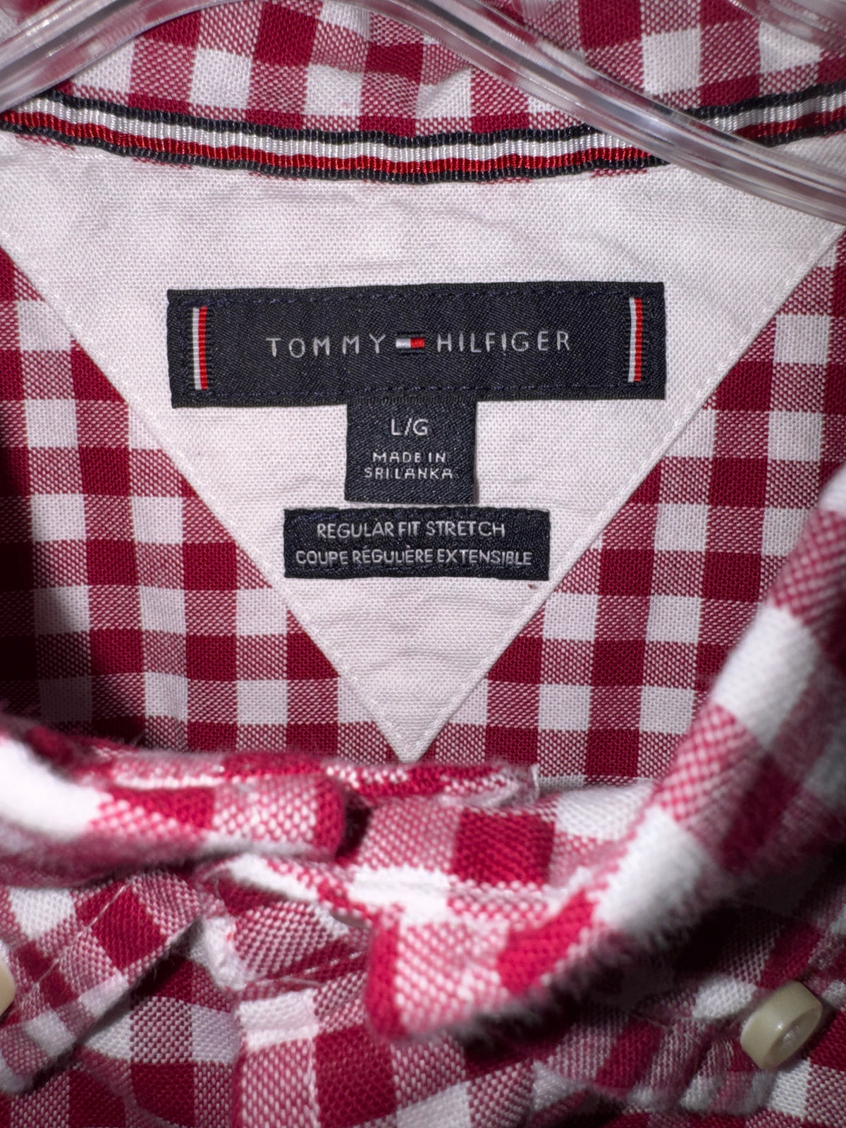 Tommy Hilfiger Red Gingham Short-Sleeve Shirt