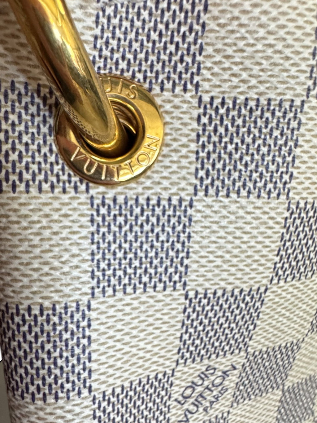 Louis Vuitton Graceful MM Damier Azur Rose Ballerine Hobo Bag