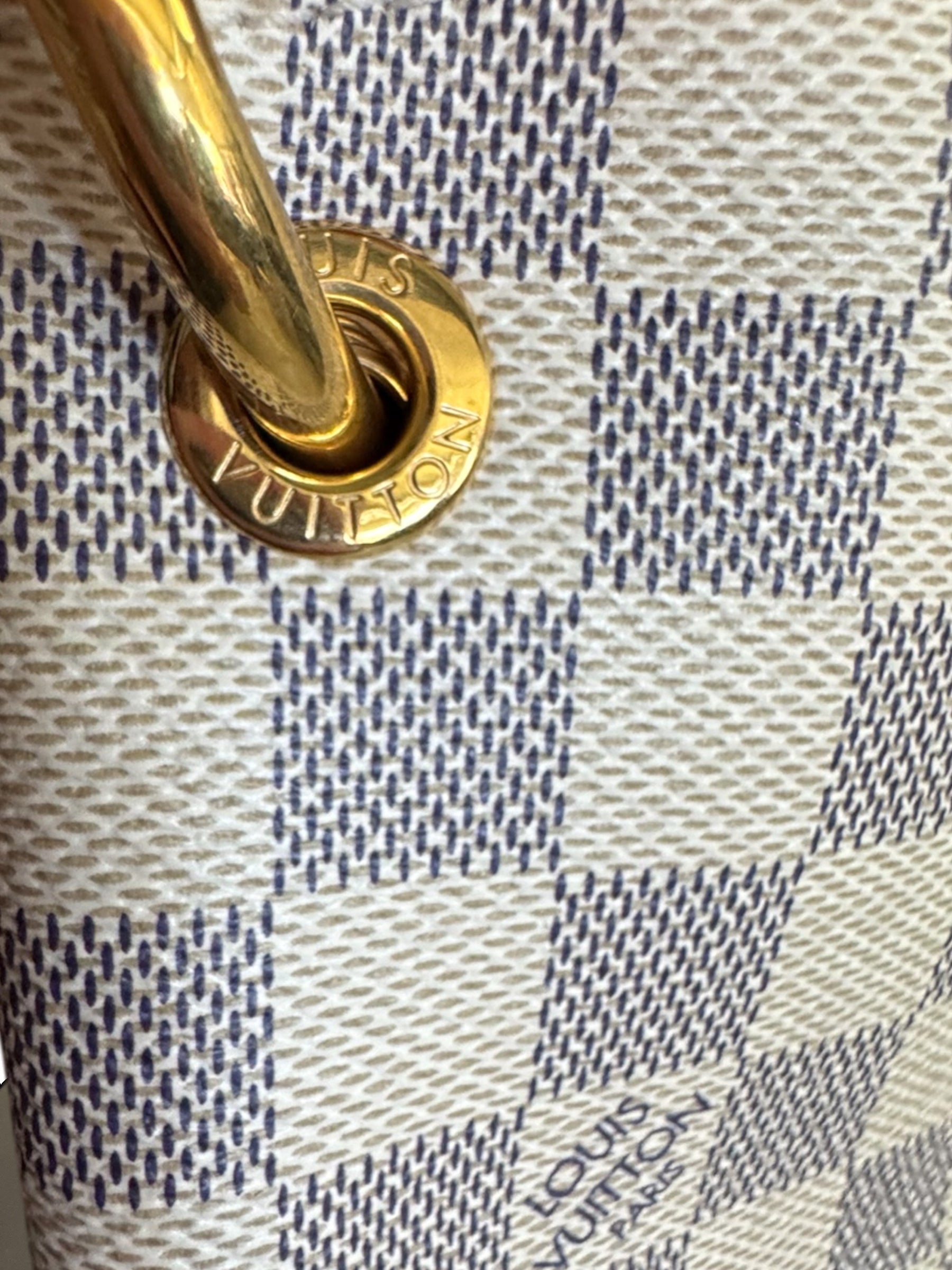 Louis Vuitton Graceful MM Damier Azur Rose Ballerine Hobo Bag