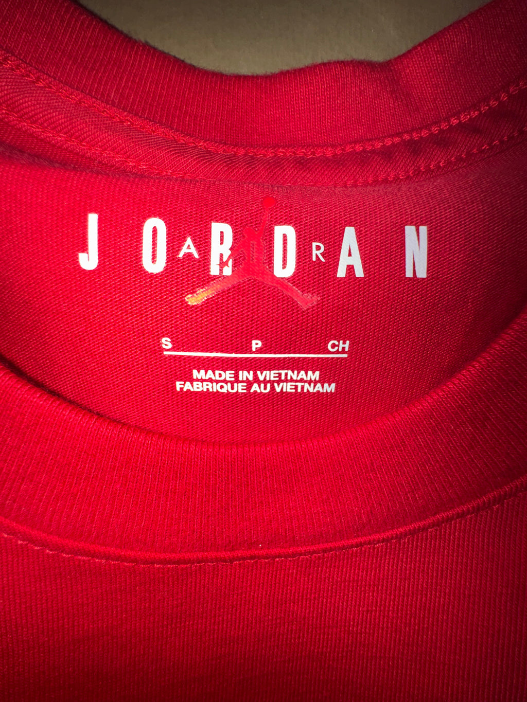 Jordan Red Embroidered Logo T-Shirt