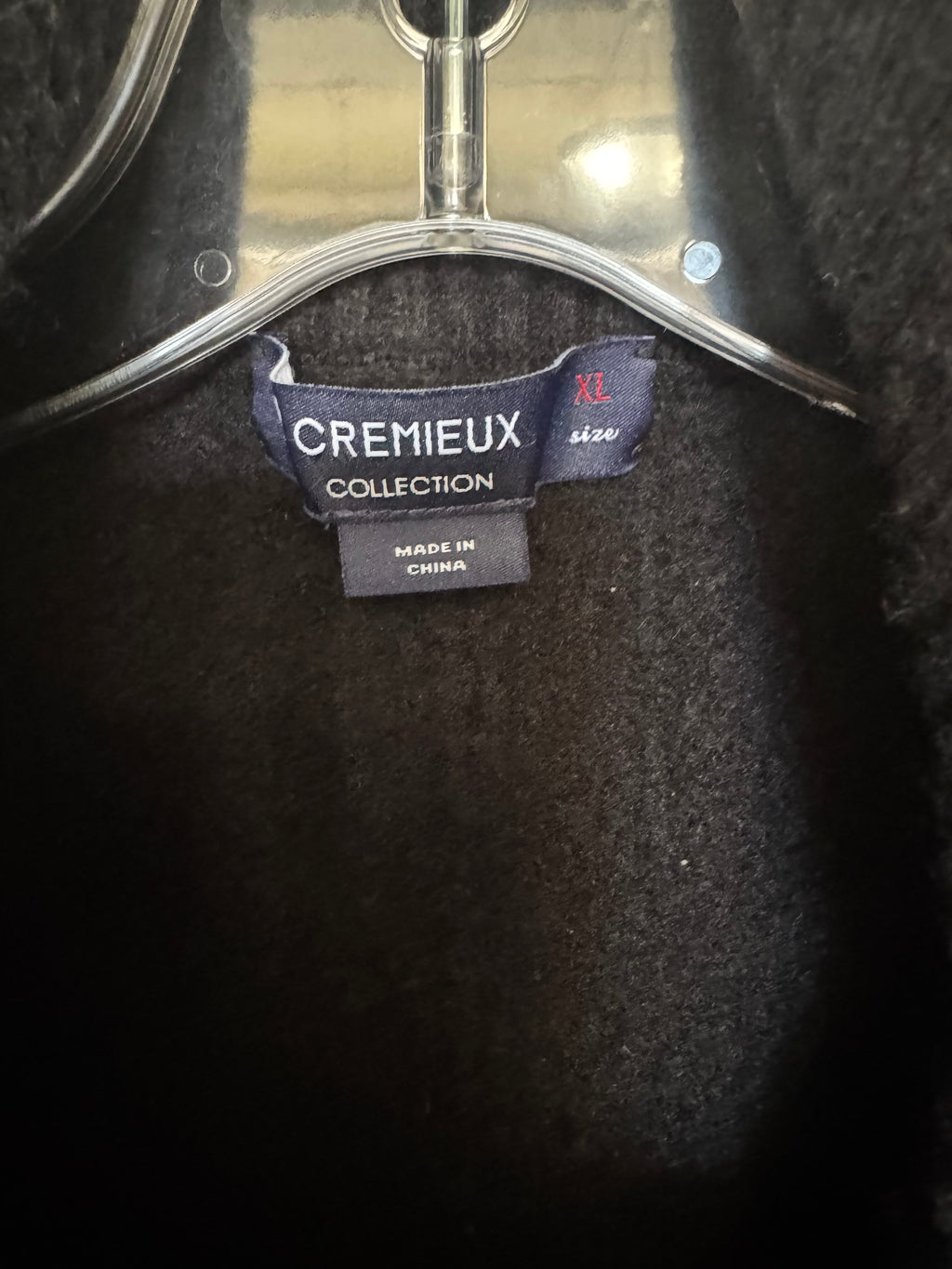 Cremieux Collection Black Cable-Knit Zip Vest