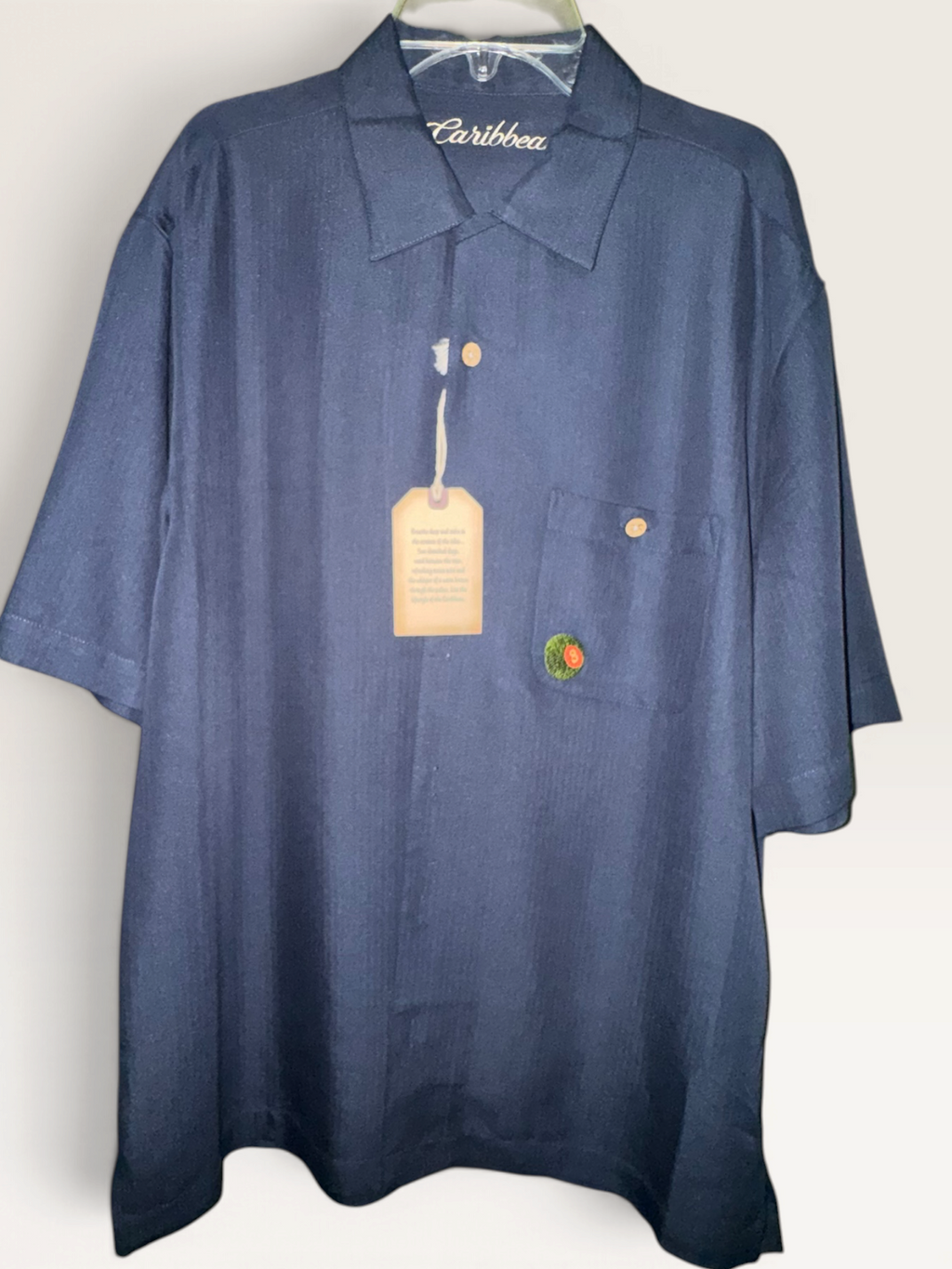 Caribbean “Rack ’Em & Shake ’Em” Pool Shirt NWT
