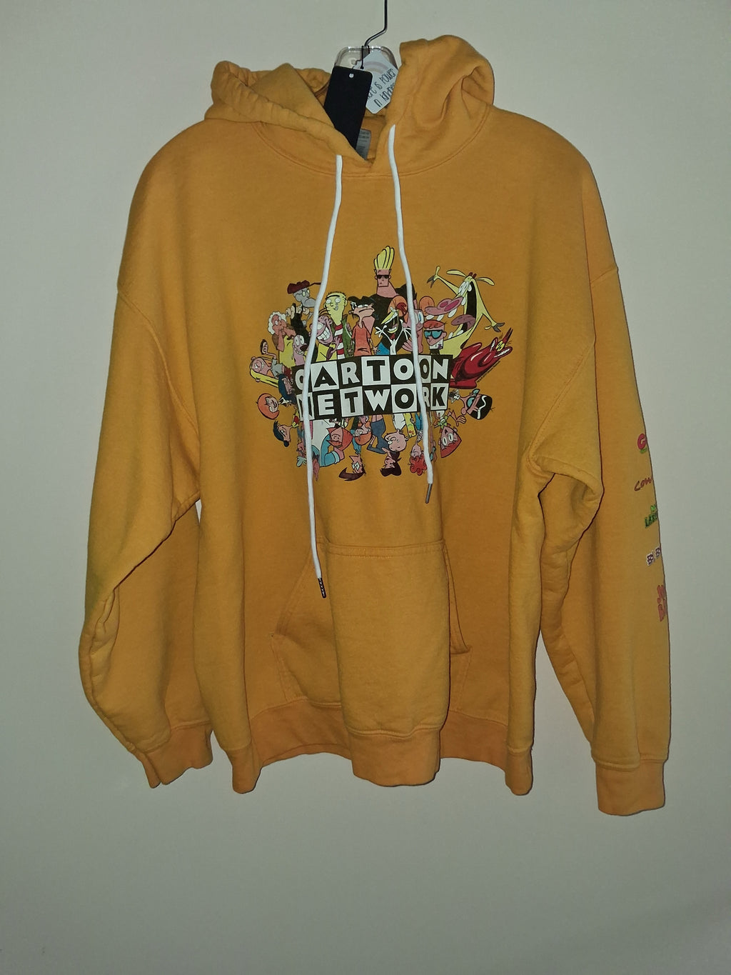 Cartoon Network Character Collage Mustard Yellow Hoodie