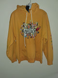 Cartoon Network Character Collage Mustard Yellow Hoodie